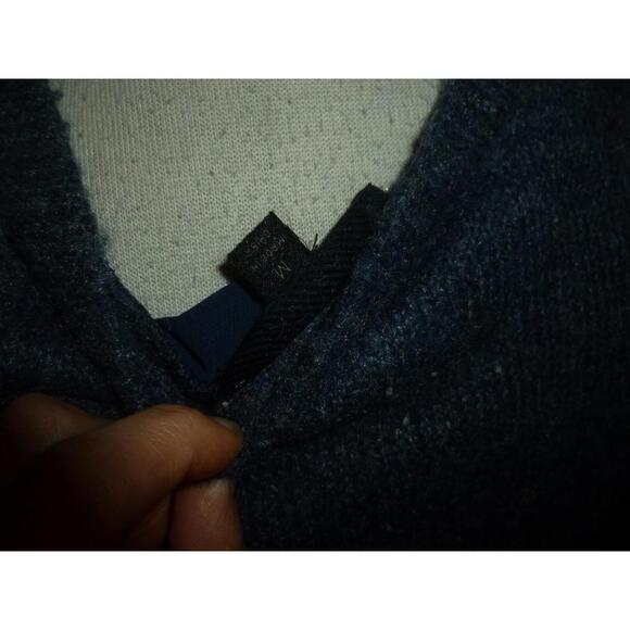 Aryn K. Sheer Chiffon Back Fashion Sweater Top in Navy Blue Pullover‎ M Medium - Picture 6 of 6